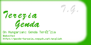 terezia genda business card